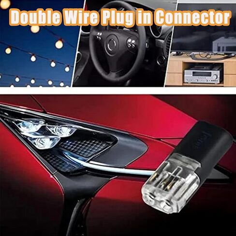 50 قطعة من موصل التوصيل بسلك مزدوج مع مشبك قفل، وأدوات تثبيت سريعة المشبك، وكتل متعددة الأغراض قابلة للتركيب لمصابيح الشريط، والحرف اليدوية، والديكور منخفض الجهد، ومجموعات النماذج in Kuwait