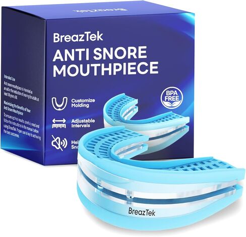 Anti Snore Mouthpiece: FDA Cleared Snoring Mourth Guard for Adults – Helps Reduce Snoring During Sleep for Men and Women – Easy to Use & Reusable (Lightblue) in Saudi Arabia