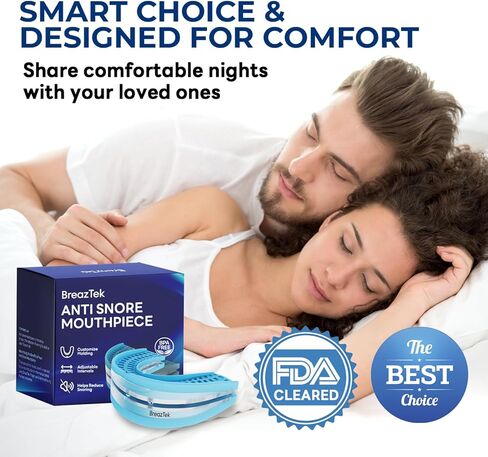 Anti Snore Mouthpiece: FDA Cleared Snoring Mourth Guard for Adults – Helps Reduce Snoring During Sleep for Men and Women – Easy to Use & Reusable (Lightblue) in Saudi Arabia