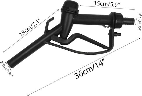 Fuel Dispensing Nozzle, DN20 3/4" Pump Handle Gun for Water Hose Diesel Oil Chemical IBC Tank Liquid Urea Industry Filling Transfer Delivery, SZ-20 Heavy Duty Plastic Multipurpose Manual Trigger in Saudi Arabia