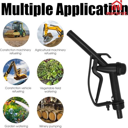Fuel Dispensing Nozzle, DN20 3/4" Pump Handle Gun for Water Hose Diesel Oil Chemical IBC Tank Liquid Urea Industry Filling Transfer Delivery, SZ-20 Heavy Duty Plastic Multipurpose Manual Trigger in Saudi Arabia