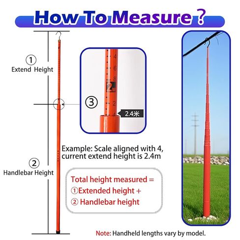 Adjustable Insulated Telescopic Measuring Stick Tool - Height Rod with Carrying Bag for Accurate Measurements - Perfect for Construction, Surveying, and DIY Projects,12mx3 pcs in Saudi Arabia
