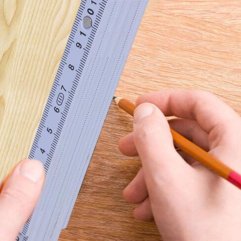 مسطرة قابلة للطي سهلة الحمل بطول 1 متر مع جهاز قياس هندسي بمسامير معدنية لتجديد المنزل والفصول الدراسية واستخدام طباعة بمقياس واضح in Kuwait