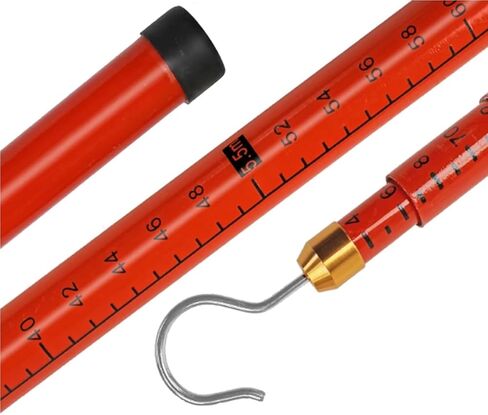 Telescopic Power Measuring Stick - Insulated Resin Pole 20ft to 59ft with Carrying Bag, Durable & Lightweight, Ideal for Electricians & Contractors (Yellow, 10m),Yellow,10m in Saudi Arabia