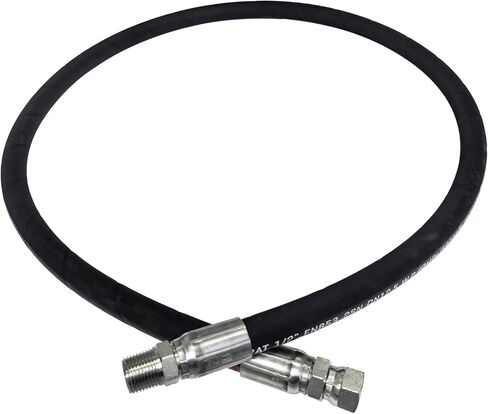 1/2 Hydraulic Hose with 1/2inch JIC 37° Female X 1/2" NPTF Male Hydraulic Hose Fittings (240inch) in Kuwait