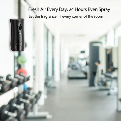 2-Pack Automatic Air Freshener Spray Dispenser with Remote Control,Wall Mounted/Free Standing for Commercial Use,Multiple Time Scent/Mist Release Settings for Room/Restroom (Black, Standard) in Kuwait