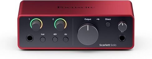 Focusrite Scarlett Solo 4th Gen Audio Interface Bundle (AMS-SCARLETT-SOLO-4G) with 2YR CPS Enhanced Protection Pack in Kuwait