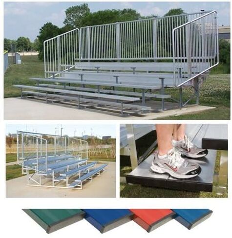 Ssn NB0421CVPN 4 Row 21 ft. Preferred Vertical Picket Bleacher44; Navy in Kuwait