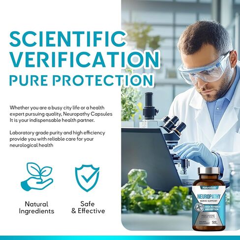 منقذ الأعصاب للاعتلال العصبي، منقذ الأعصاب 600 ملغ من حمض ألفا ليبويك - تخفيف مستهدف للاعتلال العصبي المحيطي في اليدين والقدمين، تقوية صحة الأعصاب، 120 كبسولة in Kuwait