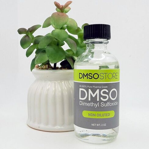 DMSO درجة صيدلانية 2 أوقية. سائل، نقي بنسبة 99.995%، رائحة منخفضة، غير مخفف، ثنائي ميثيل سلفوكسيد في زجاجة زجاجية مع قطارة in Kuwait