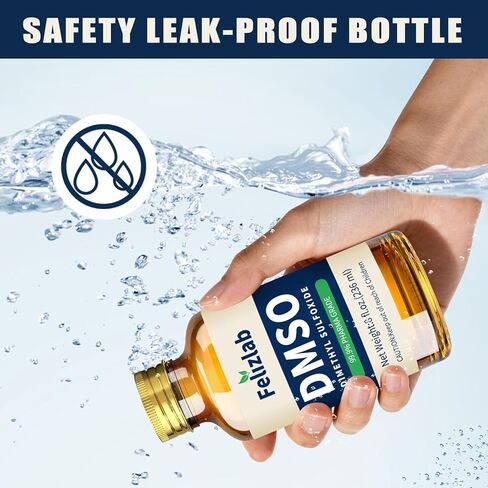 سائل DMSO نقي بنسبة 99.9% (ثنائي ميثيل سلفوكسيد)، 8 أونصة سائلة، غير مخفف، رائحة منخفضة، عالية النقاء، زجاجة من زجاج الكهرمان in Kuwait