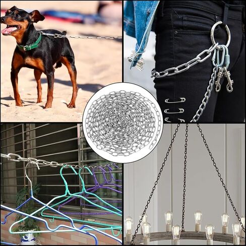 SUS304 سلسلة الفولاذ المقاوم للصدأ 5 متر سمك 1.5 مللي متر 5 متر فائدة سلسلة للمنزل التخييم في الهواء الطلق معلقة سلسلة الحيوانات الأليفة in Kuwait