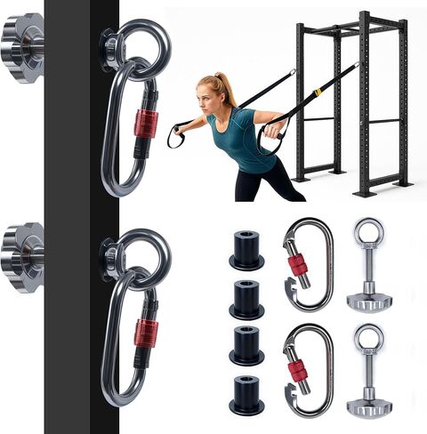 2pcs Power Rack Attachments,Fits 2"x2" & 3"x3" Frames (1/2" & 1" Holes) ,Squat Rack Attachments for Strength Training Equipment (Silver-Gray) in Kuwait