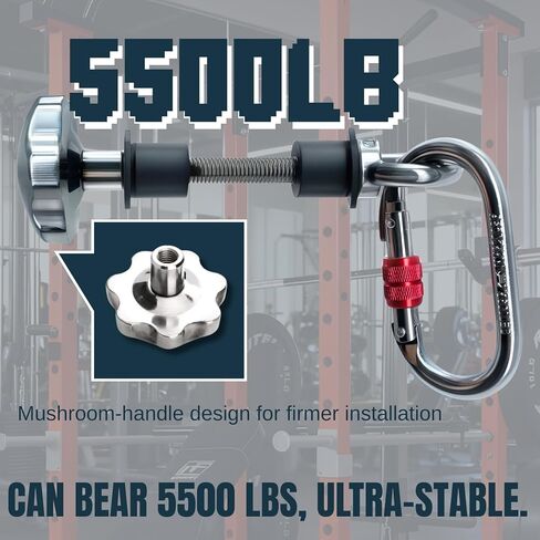 2pcs Power Rack Attachments,Fits 2"x2" & 3"x3" Frames (1/2" & 1" Holes) ,Squat Rack Attachments for Strength Training Equipment (Silver-Gray) in Kuwait