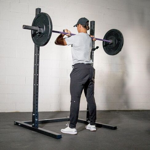 Titan Fitness T-3 Series 73.5" Squat Stand, 1,000 LB Capacity, Short Squat Rack for Home Gym, Space Saving Power Rack with Westside Hole Spacing, J-Hooks in Saudi Arabia