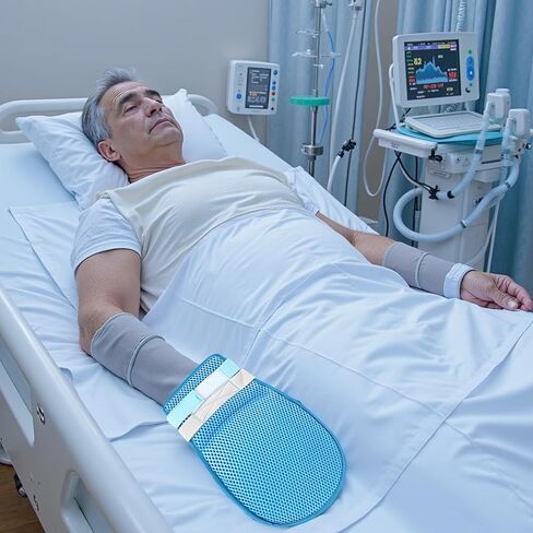 مرضى الخرف المسنين لتقييد اليد قطعتين، قفازات قابلة للتنفس مضادة للخدش، قفازات سحب أنبوب الوقاية للسلامة، كبار السن للملحقات الرعاية الصحية in Saudi Arabia