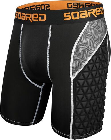 شورت شبابي مرتفع منزلق، شورت بيسبول XPE مبطن، شورت واقي قصير مضغوط لكرة القدم، لاكروس، الكرة اللينة in Kuwait