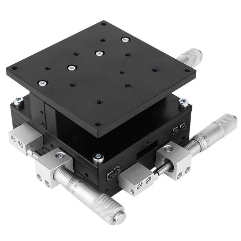 Linear Stage Trimming Platform, Manual 3 - Axes DOF, 90 x 90mm Black - High Precision 0.03mm, Micrometer Linear Stage, Precision Positioning and Optical Measurement in Saudi Arabia