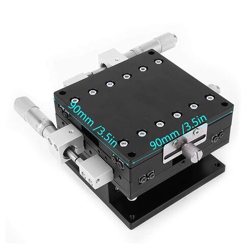 Linear Stage Trimming Platform, Manual 3 - Axes DOF, 90 x 90mm Black - High Precision 0.03mm, Micrometer Linear Stage, Precision Positioning and Optical Measurement in Saudi Arabia
