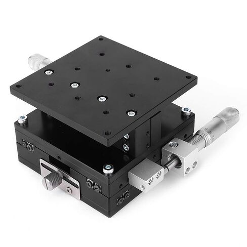 Linear Stage Trimming Platform, Manual 3 - Axes DOF, 90 x 90mm Black - High Precision 0.03mm, Micrometer Linear Stage, Precision Positioning and Optical Measurement in Saudi Arabia