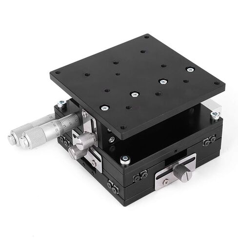 Linear Stage Trimming Platform, Manual 3 - Axes DOF, 90 x 90mm Black - High Precision 0.03mm, Micrometer Linear Stage, Precision Positioning and Optical Measurement in Saudi Arabia