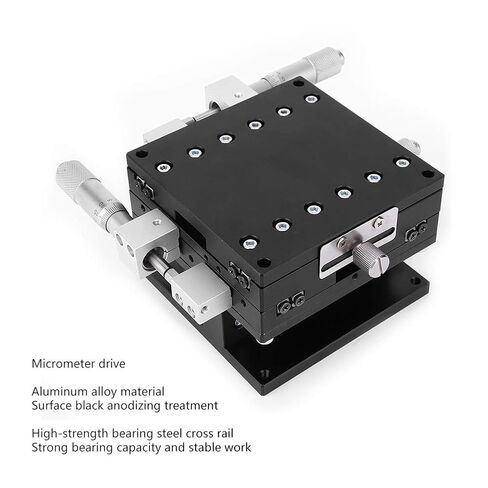 Linear Stage Trimming Platform, Manual 3 - Axes DOF, 90 x 90mm Black - High Precision 0.03mm, Micrometer Linear Stage, Precision Positioning and Optical Measurement in Saudi Arabia