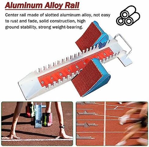 Track Starting Blocks - Adjustable Sprinting Aid for Competition, Indoor/Outdoor Use, Perfect for School, Gymnasium, and Clubs in Saudi Arabia