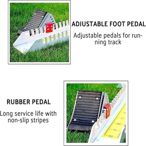 Athletics Plastic Runway Starting Block, 6 Adjustable Angles Pedals&Size: 64 * 33cm&Strong Anti Slip Grip, for Training Equipment in Schools Training Fields Parks in Saudi Arabia