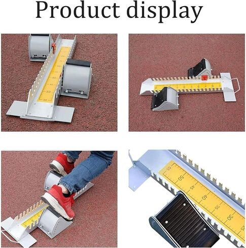 Athletics Plastic Runway Starting Block, 6 Adjustable Angles Pedals&Size: 64 * 33cm&Strong Anti Slip Grip, for Training Equipment in Schools Training Fields Parks in Saudi Arabia
