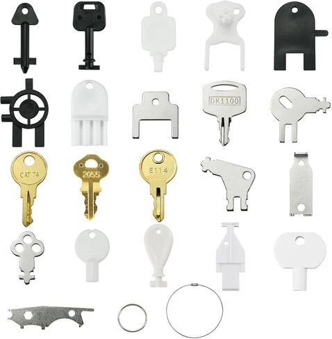 21 Pcs Dispenser Key Set for Waffle San Ja-mar Geo-rgia Pa-cific to-rk Kim-berly Cl-ark Bra-dley Paper Towel Toilet Paper Soap Dispensers Replacement Keys Cat 74 E114 Key in Kuwait