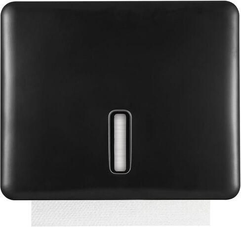 Multifold Paper Towel Dispenser Wall Mount (Black) – Large Capacity C-Fold, Trifold, and Folded Commercial Hand Towels Holder for Bathroom & Restroom – Adhesive or Screw Mounted in Kuwait