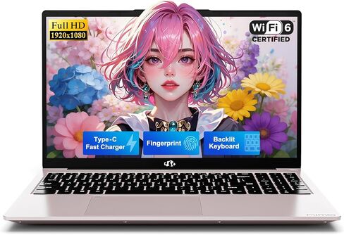 NIMO 15.6 FHD IPS Business Gaming Laptop,6-Cores AMD Ryzen 5 6600H 660M 6 nm,32GB RAM DDR5, 1TB SSD,(Beat i5-12450H, up to 4.5GHz),100W Type-C, Fingerprint, Backlit Keyboard, WiFi 5, Win 11 in Kuwait