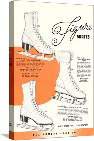 ART.COM Stretched Canvas Print Figure Skates, 12" x 18" in Kuwait