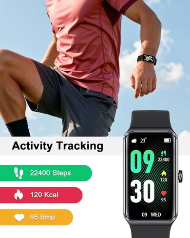 DeerRun Fitness Tracker for Men and Women, 24/7 Health Monitor with Heart Rate and Sleep Tracking, IP67 Waterproof, Step and Activity Tracker for Sports and Daily Use in Kuwait