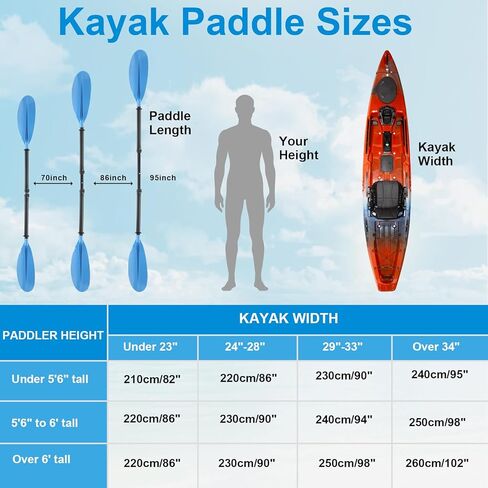 مجداف الكاياك، من 70 بوصة إلى 95 بوصة، مجداف زورق قابل للتعديل لمجاديف القوارب لصيد الأسماك للبالغين مع مقود مجاذيف الكاياك مع مقود مجاذيف الكاياك مادة فولاذية زرقاء in Kuwait