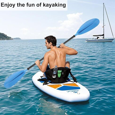 مجداف الكاياك، من 70 بوصة إلى 95 بوصة، مجداف زورق قابل للتعديل لمجاديف القوارب لصيد الأسماك للبالغين مع مقود مجاذيف الكاياك مع مقود مجاذيف الكاياك مادة فولاذية زرقاء in Kuwait