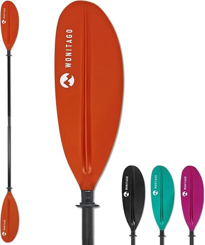 مجداف كاياك بعمود من الألياف الزجاجية الممتازة وشفرة PP محسنة، مجذاف كاياك قابل للتعديل، 86-94 بوصة (220-240 سم)، 94-102 بوصة (240-260 سم) in Kuwait