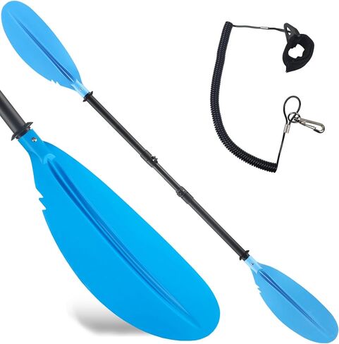 Kayak Paddles with Paddle Leash, Kayaking Oars 70in/178cm-97in/246cm Kayaking Canoeing Boating for Surfing Oar Fishing Lightweight Paddling Blades Kayak Paddles for Adults Heavy-Duty and Durable in Kuwait
