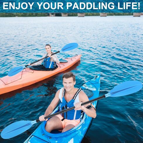 Kayak Paddles with Paddle Leash, Kayaking Oars 70in/178cm-97in/246cm Kayaking Canoeing Boating for Surfing Oar Fishing Lightweight Paddling Blades Kayak Paddles for Adults Heavy-Duty and Durable in Kuwait