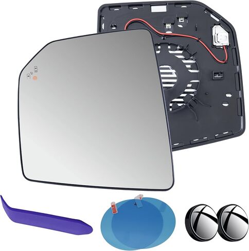 EAP DRIVER Side Mirror Glass متوافق مع Ford F150 2015-2020 ، يتم تسخينها مع بقعة عمياء دون تعتيم Auto FL3Z17K707AH FL3Z17K707P FO1324141 in Saudi Arabia