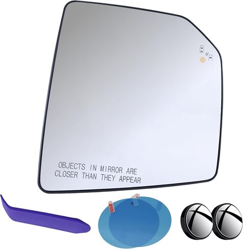 EAP Driver Side Mirror Glass Compatible with Ford F150 2015-2020, Heated with Blind Spot Without Auto Dimming FL3Z17K707AH FL3Z17K707P FO1324141 in Saudi Arabia