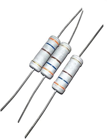 10 قطعة 5W الكربون مقاوم من غشاء 5% 3R6 36R 360R 3K6 36K 360K 3.3 36 360 R K أوم 1R 2.2R 3.3R 10R 22R 33R 4.7R 47R 5.1R 51R 1R-1M (CF 5W 75K) 10 قطع) in Kuwait