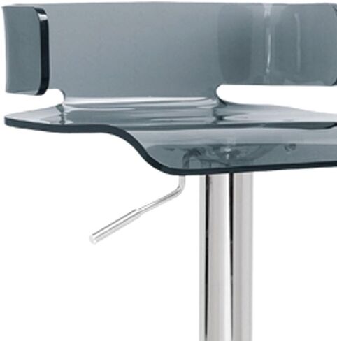 Gray & Chrome Finish Adjustable Stool W/Swivel in Saudi Arabia
