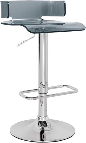 Gray & Chrome Finish Adjustable Stool W/Swivel in Saudi Arabia