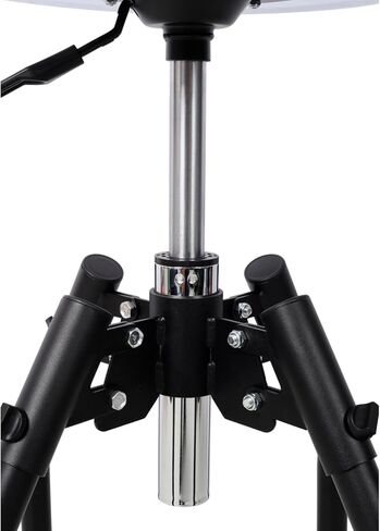 Heavy Duty Adjustable Hydraulic Shop Stool Steel Black 360° Swivel Workshop & Collaborative Use Durable & Comfortable in Kuwait