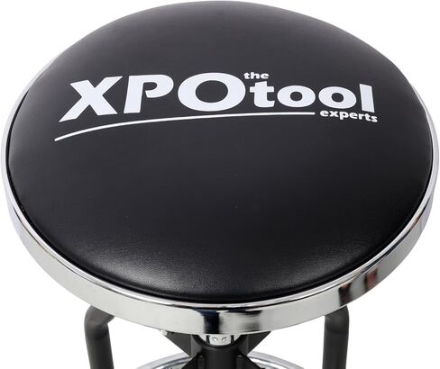 Heavy Duty Adjustable Hydraulic Shop Stool Steel Black 360° Swivel Workshop & Collaborative Use Durable & Comfortable in Kuwait