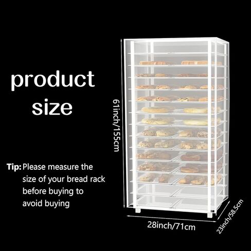 غطاء رف الخبازين، أغطية رفوف الخبز للمؤن، غطاء رفوف صينية من 20 طبقة من مادة PEVA، أغطية شفافة مقاومة للماء وقابلة لإعادة الاستخدام للمطبخ والمخبز والمطاعم (28 بوصة طول × 23 بوصة عرض × 61 بوصة ارتفاع) in Kuwait