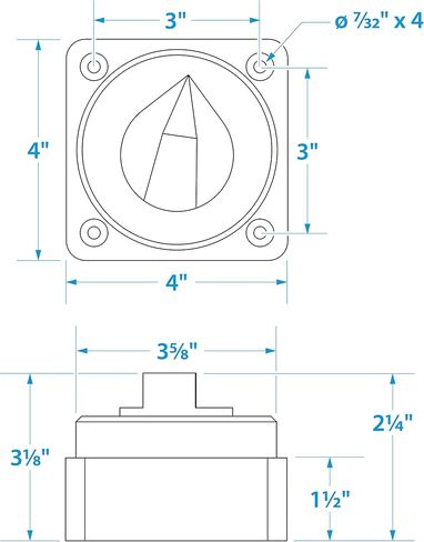 Seachoice Battery Select Switch, Compact, Disconnect Isolator Cutoff, Dual, 12-50V in Saudi Arabia