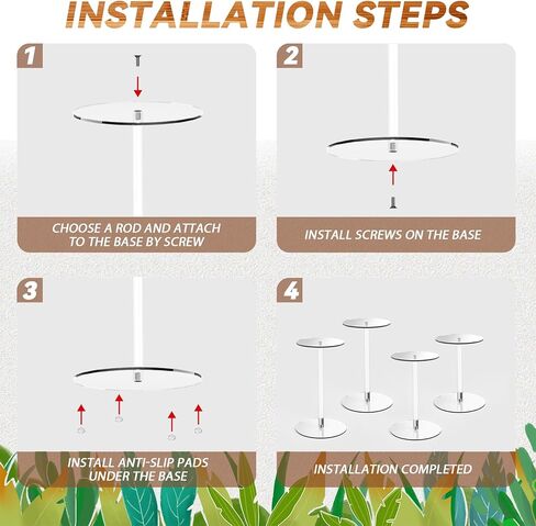 4 عبوات من حوامل عرض الأكريليك المستديرة، 5.5-5.9-6.5-7 بوصة رافعات عرض أكريليك شفافة صغيرة، مجموعة قاعدة بلاستيكية شفافة لعرض مجوهرات الأحجار الكريمة، ديكور طاولة حفلات الكب كيك in Kuwait