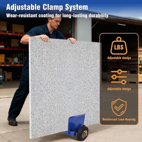 Panel Dolly 550 Lbs Capacity Heavy Duty Drywall Cart Door Dolly with Pneumatic Wheels Adjustable Clamp for Drywall Plywood Doors Indoor & Outdoor Use in Kuwait